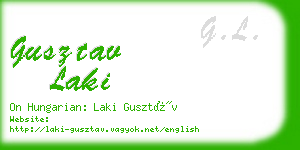 gusztav laki business card